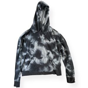 Champion Hoodie Size Large Blue Tie-Dye Acid Color